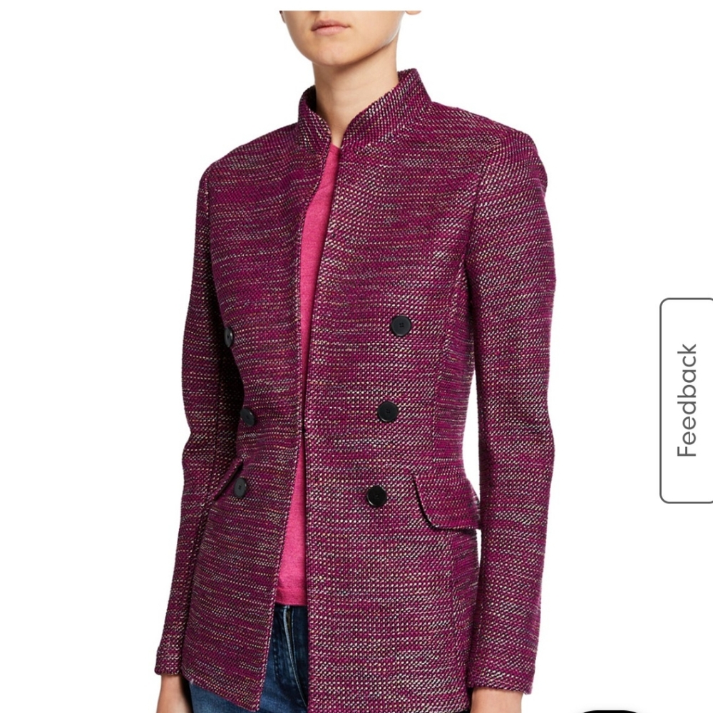 St John Ombre Ribbon Tweed Knit Jacket MSRP $1,245
